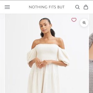 Nothing Fits But Off-Shoulder Kiko Cream Dress - NWT